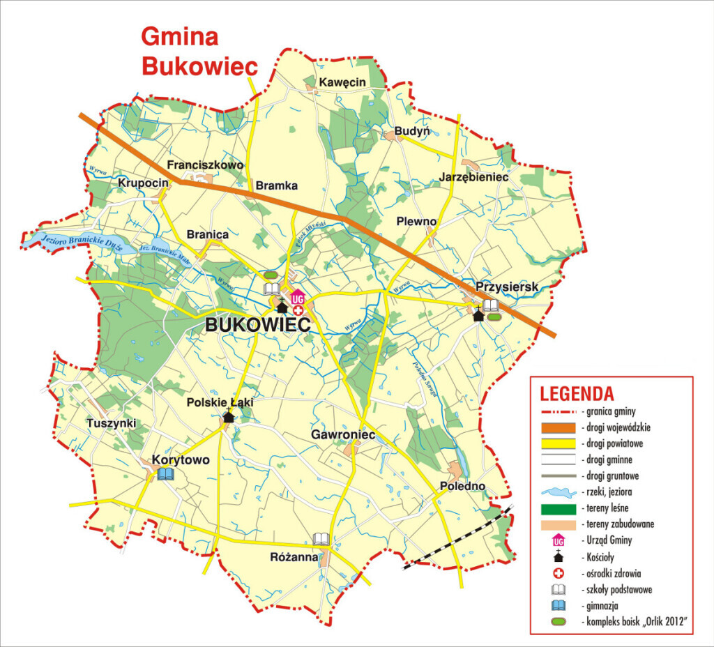 Mapa Gminy Bukowiec